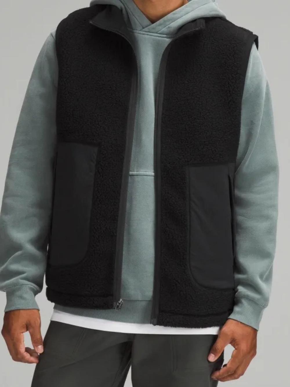 lululemon athletica Black Sherpa Zip Vest - Men's Casual Layer